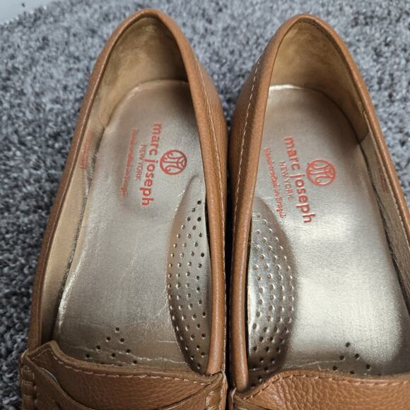 MARC Joseph New York East Village Sz 8 Tan Leather Loafer Made In Brazil - Picture 3 of 9